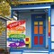 Pride Rainbow Every One is Welcome Here Small Decorative Garden Flag, LGBTQ Gay Lesbian Yard Lawn Outside Decor, LGBT Bisexual Pansexual Burlap Outdoor Home Decoration Double Sided 12 x 18